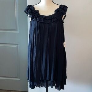 Free People Black Flowing Top​